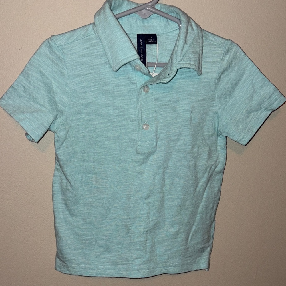 Janie and Jack Aqua Polo Shirt